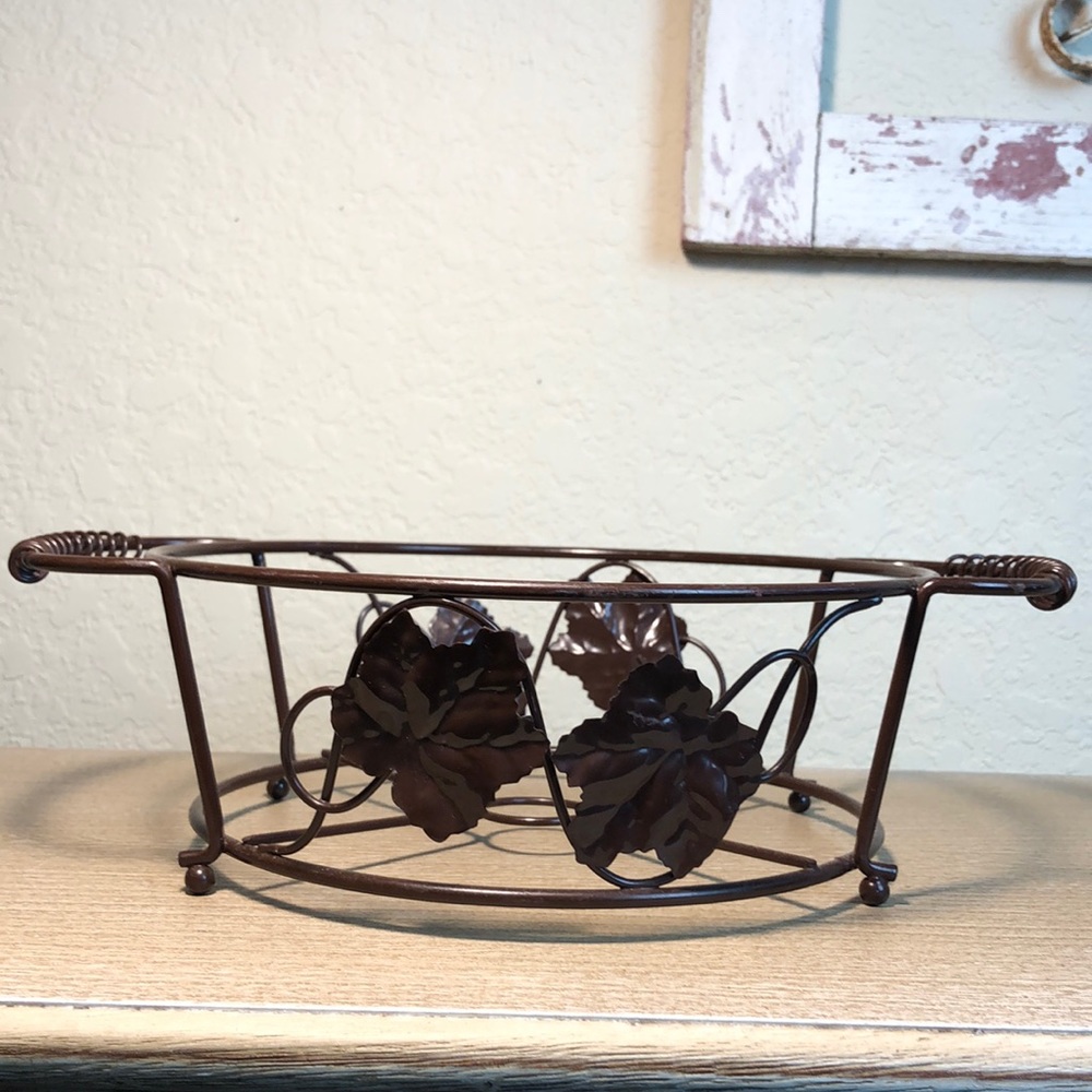 Fruit Metal leaf brown bowl